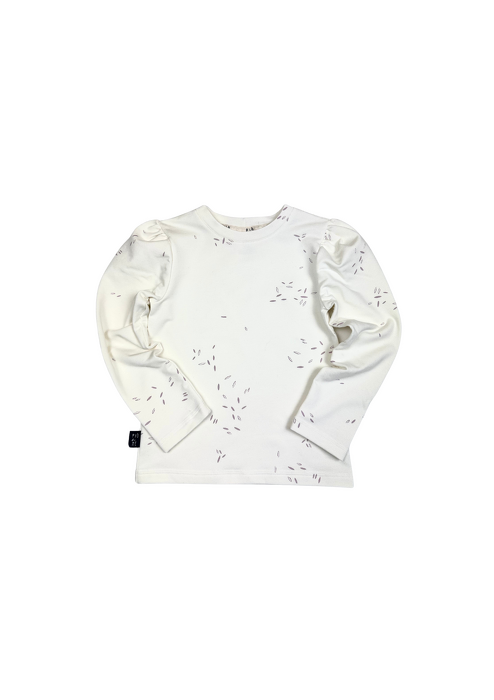 213c-25 LONGSLEEVE / WHITE WITH ROSE PATTERN