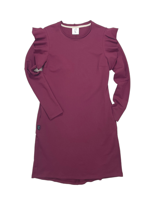 209-23 WOMEN LUNA  DRESS / BURGUNDY COLOR