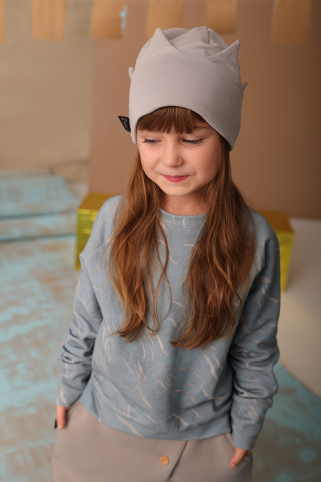 190-23 CZAPKA / CROWN BEANIE / GRAY