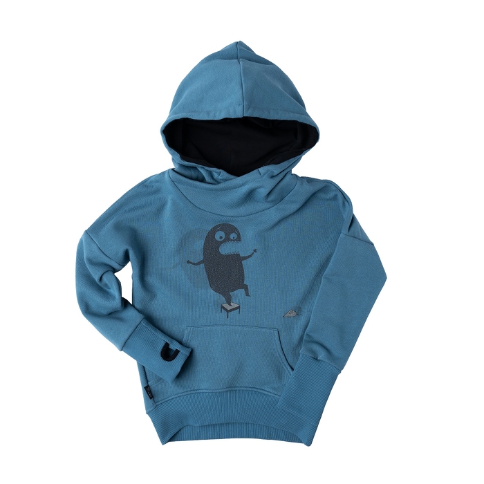112-20 HOODIE "DON'T BE AFRAID " / blue stone 