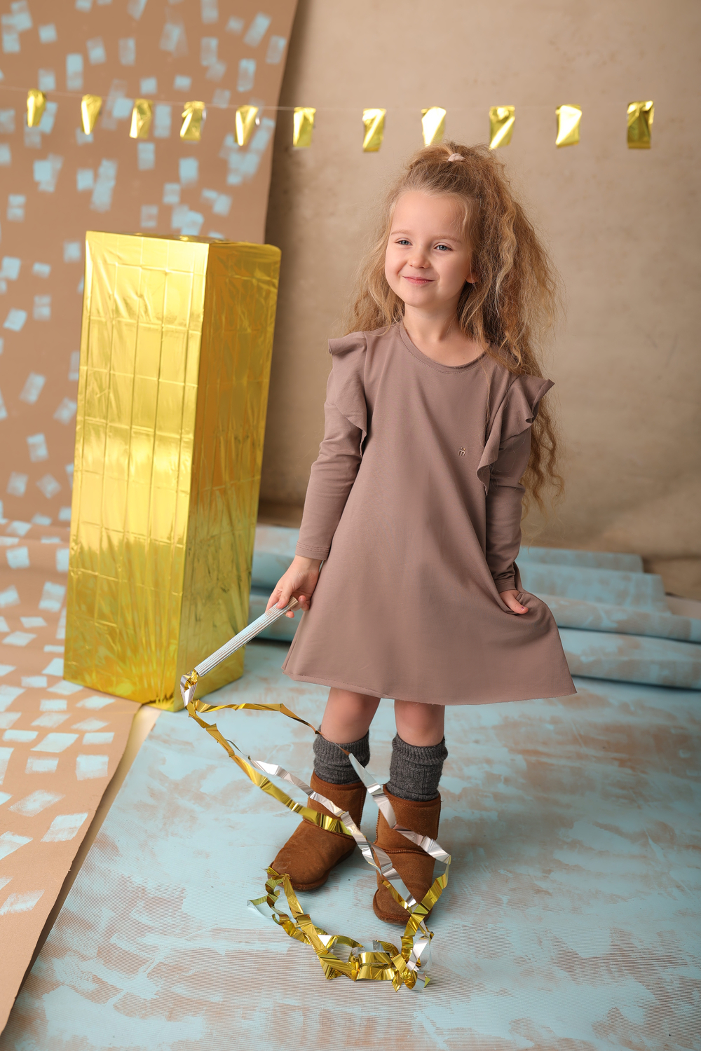 100-23 LUNA  DRESS - InCommon / CAPPUCCINO COLOR