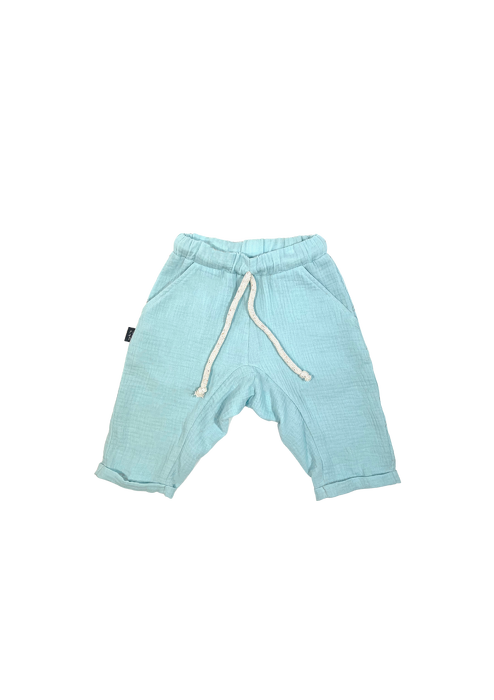 059-23 MUSLIN SHORTS / BLUE  - GOTS