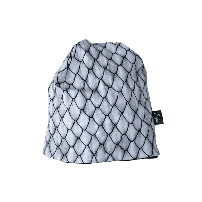 126-20 CZAPKA / BEANIE / GRAY dragon scales 