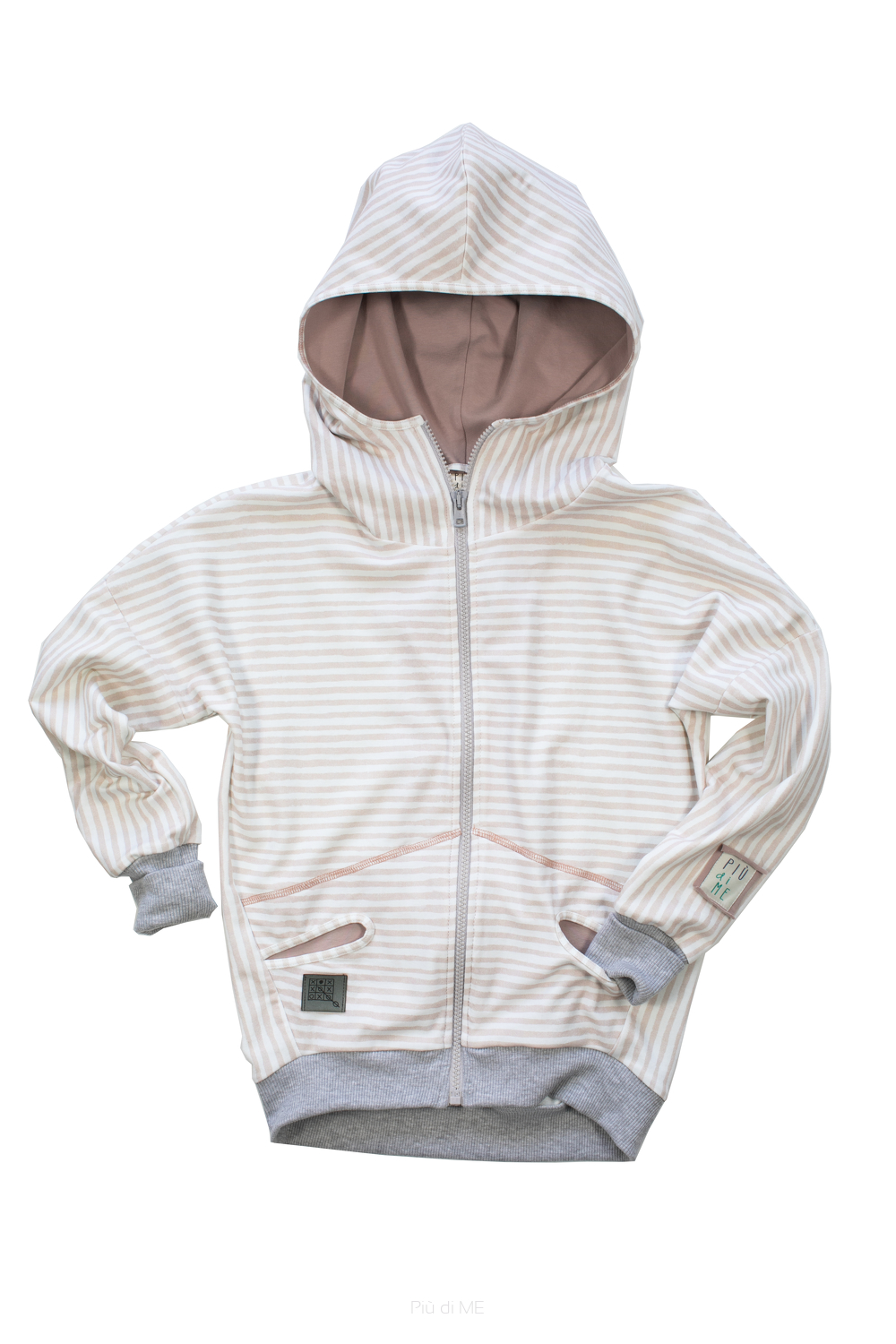 1942 /  HOODIE ZIP / POWDER STRIPES