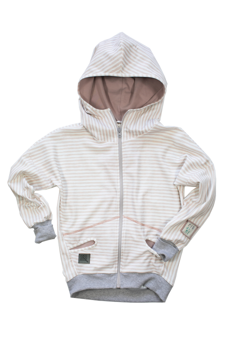 1942 /  HOODIE ZIP / POWDER STRIPES