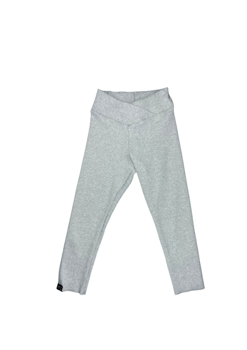 052-24 " HIGH WAIST LEGGINGS / MELANGE GRAY"