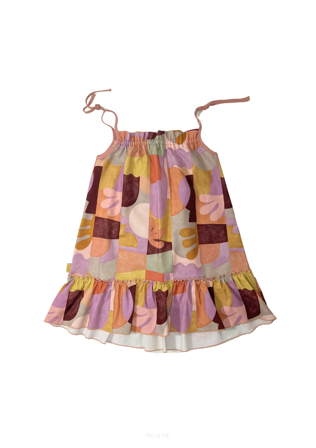 001-25 SUMMER DRESS - ARTIST PATTERN - WARM SHADES