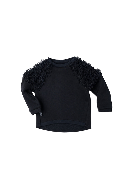 96-20 SWEATSHIRT / black fringe