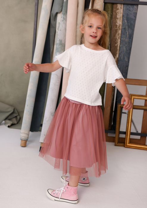 014-25 T-SHIRT OPENWORK - CREAM