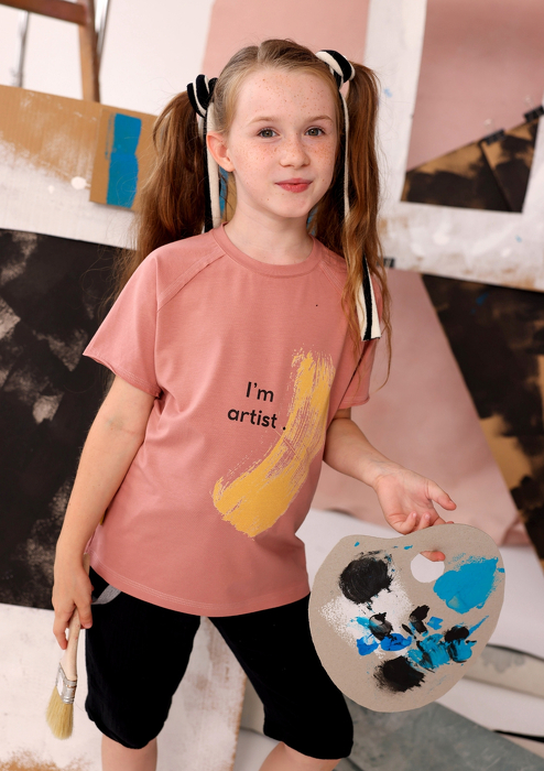 071-25 T-SHIRT CORAL I'm artist
