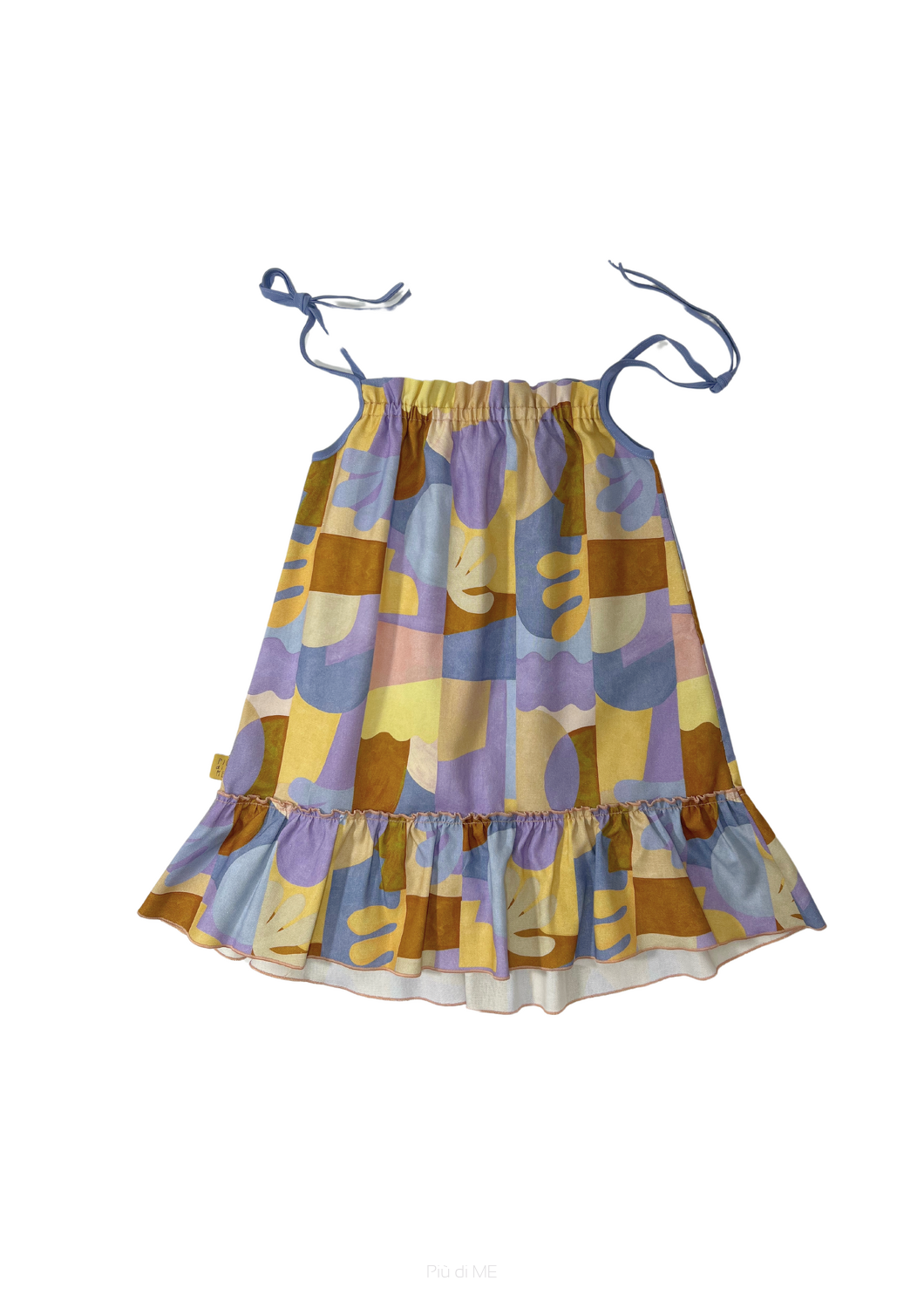 002-25 SUMMER DRESS - ARTIST PATTERN - COLD SHADES