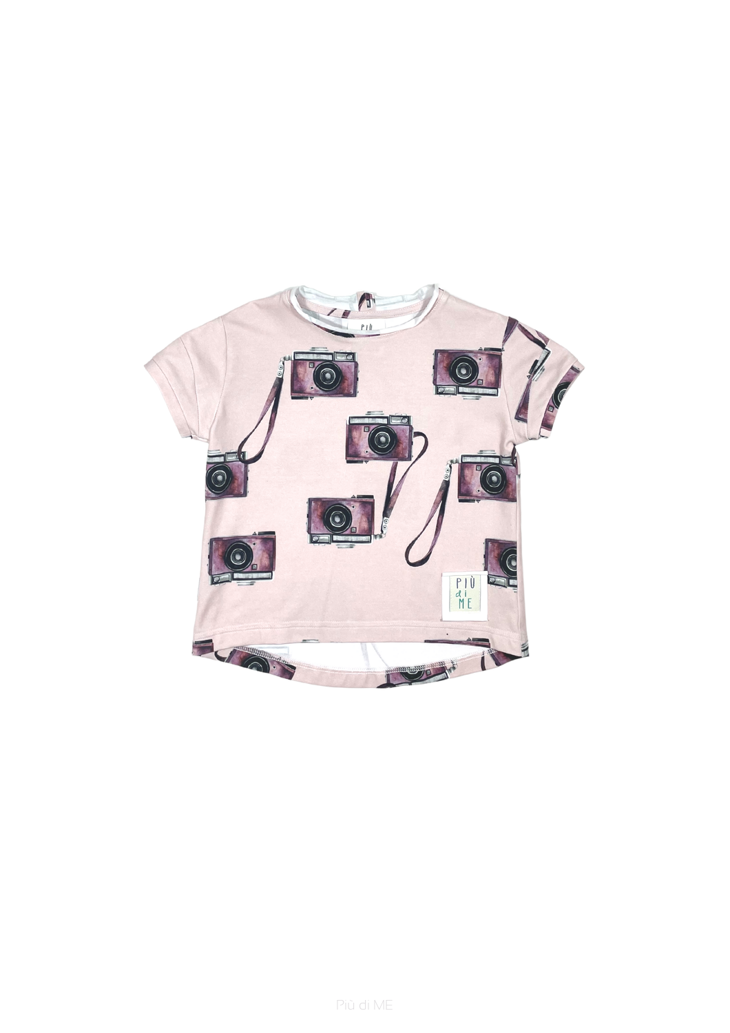 066-22 T-SHIRT / PINK CAMERA