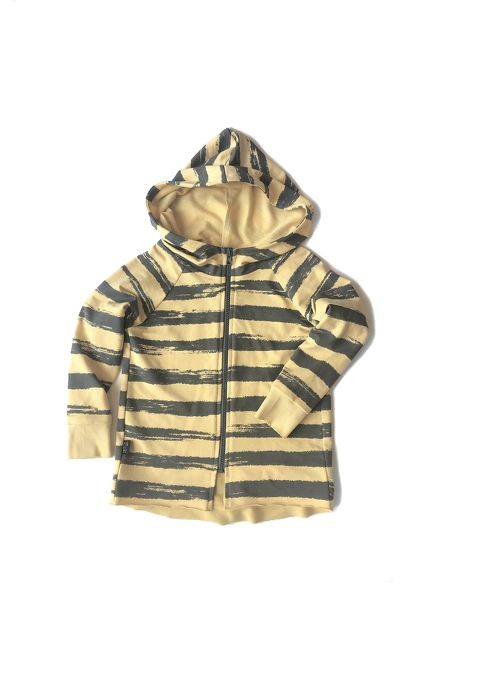 48-20 HOODIE ZIP / YELLOW STRIPES