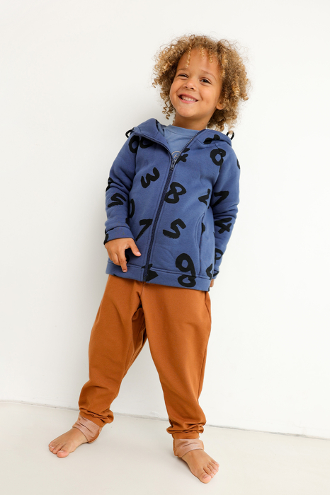 224-25 HOODIE ZIP / BLUE NUMBERS