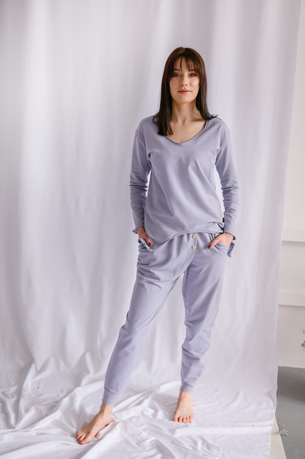 0155-22 WOMAN SWEATSHIRT / LILA 
