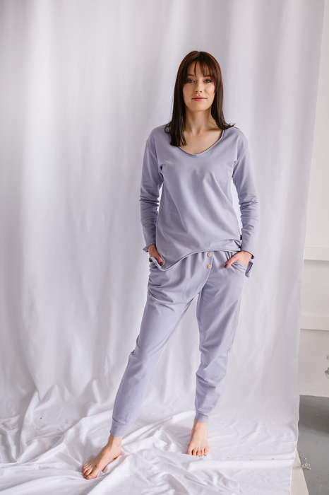 0155-22 WOMAN SWEATSHIRT / LILA 