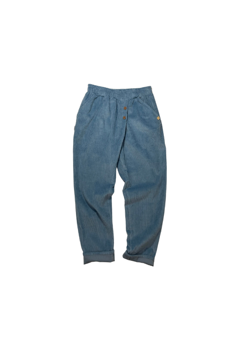 225-23 WOMEN CORDUROY PANTS / BLUE -100% CO