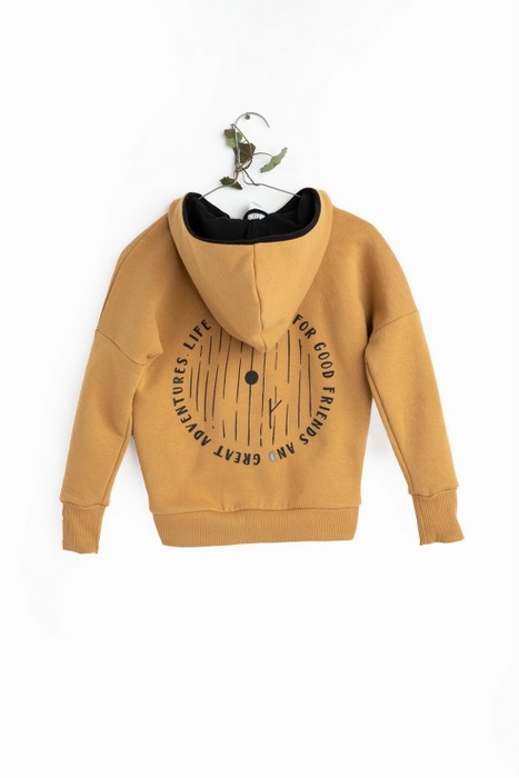 19-127 HOODIE ZIP / CAMEL 
