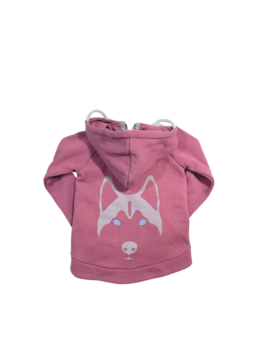 224-22 HOODIE ZIP / DARK PINK HUSKY