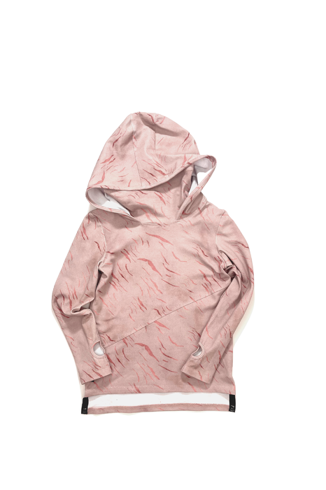 121-23 LONGSLEEVE NINJA  - CONNECTION PRINT / PINK - GOTS
