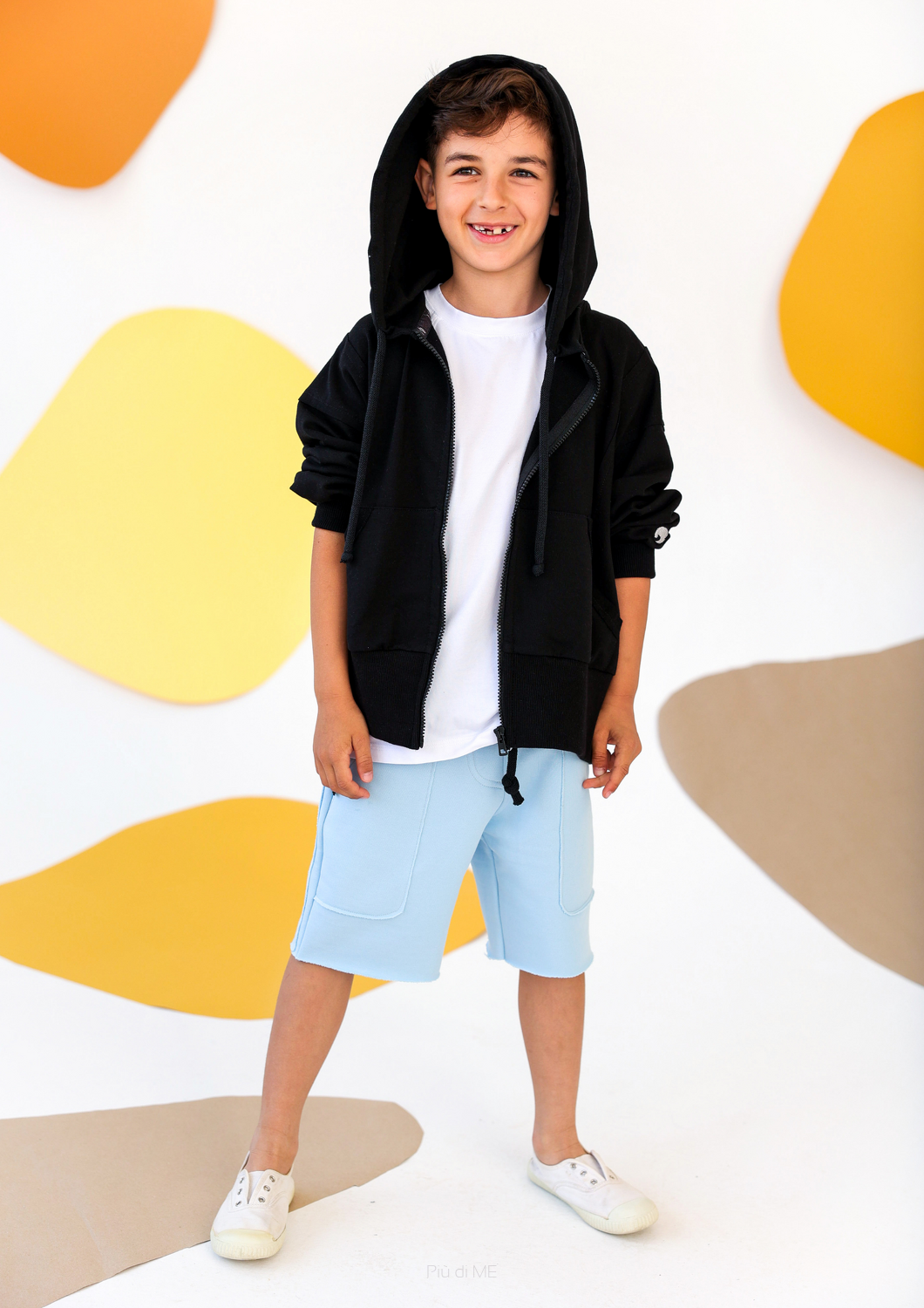076-24 OVERSIZE HOODIE ZIP / BLACK