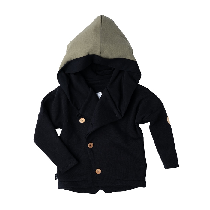 73-20 HOODIE SECRET MONK / black & khaki
