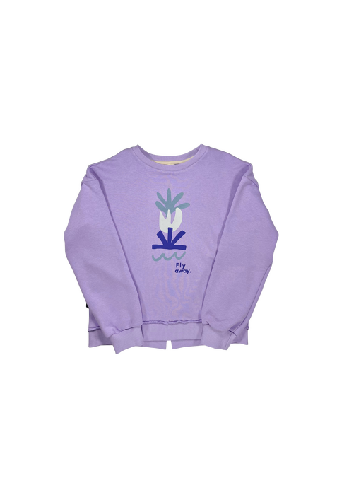 029-24 SWEATSHIRT / ''FLY AWAY " / LIGHT VIOLET