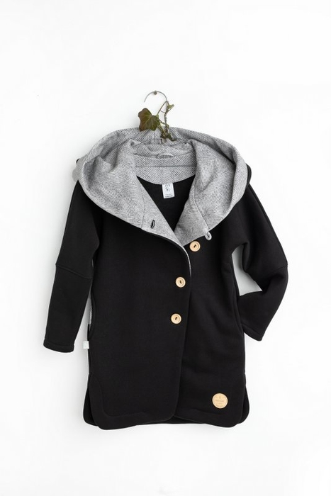 19-105 COAT SECRET MONK / black