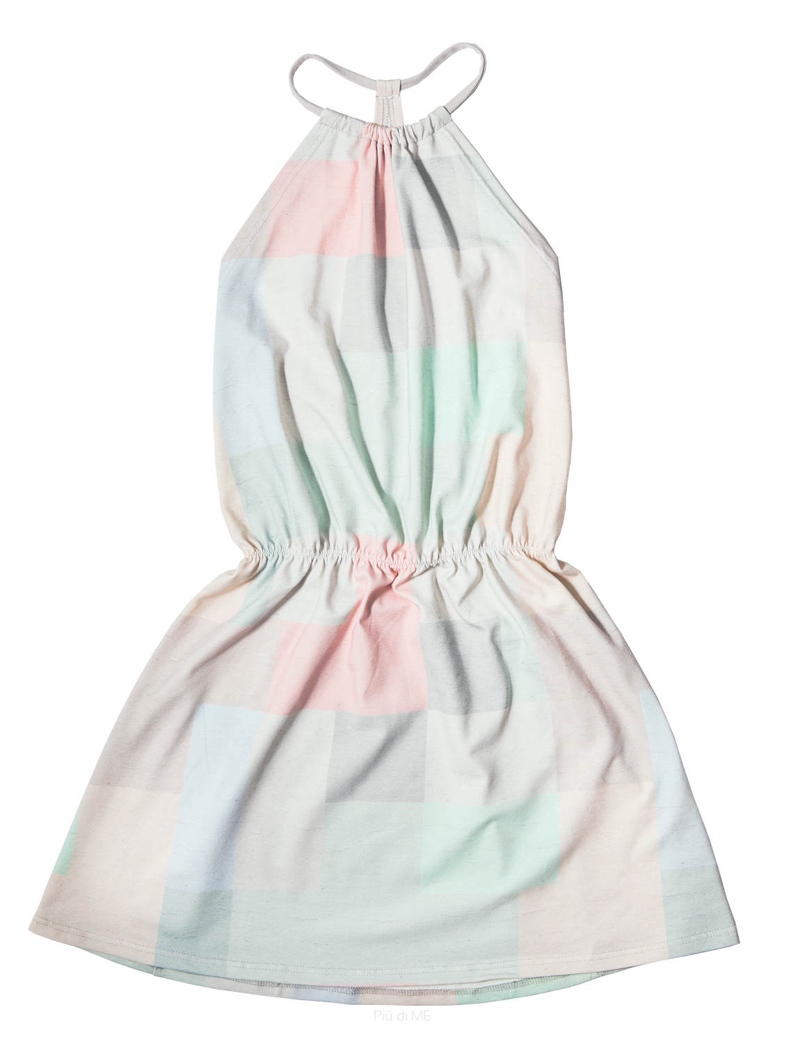 19-016 SUMMER DRESS / PASTEL TETRIS