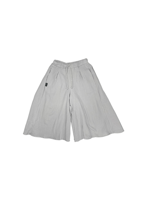 034-24 CULOTTE PANTS /LIGHT GRAY / MUSLIN - GOTS