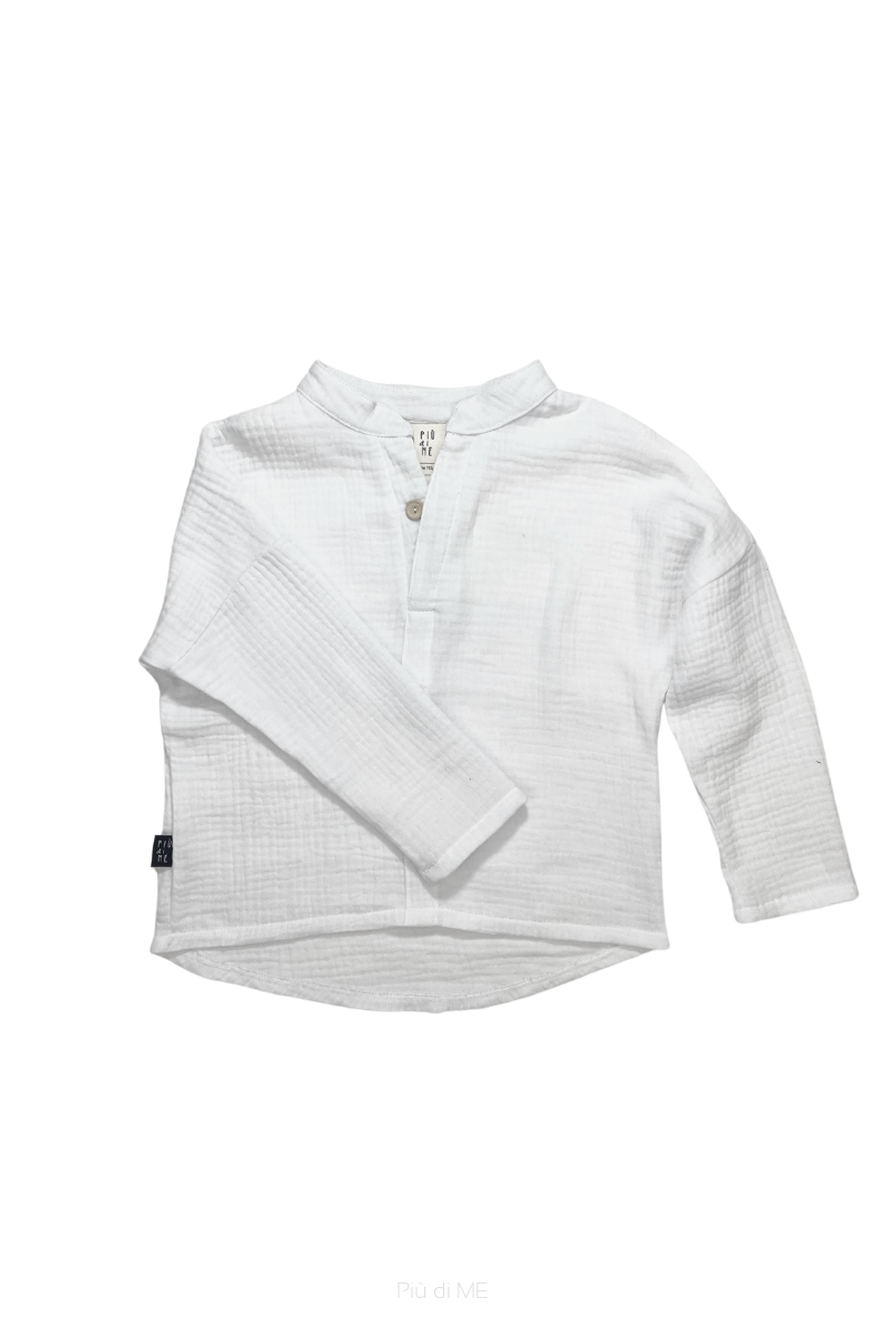 173-23 MUSLIN BLOUSE / WHITE - GOTS