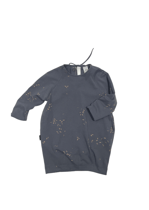 071-21 SPOTTED DRESS / graphit color 